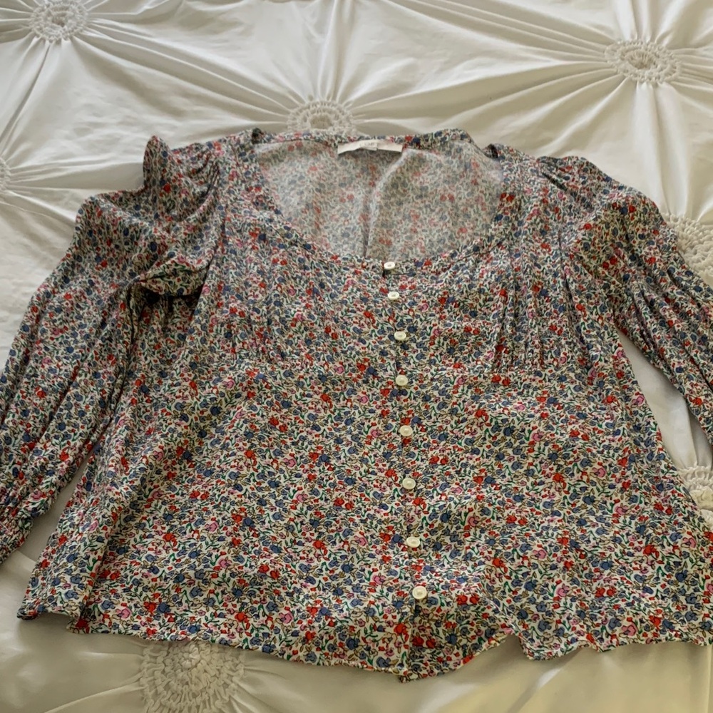 LOFT Multicolor Floral Blouse